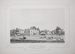 Fine Original Antique Lithograph Illustrating Rufford Hall in Lancashire, The Seat of Sir Thomas ...