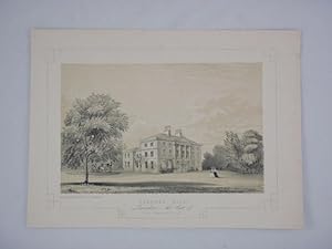 Fine Original Antique Lithograph Illustrating Standen Hall in Lancashire, The Seat of John Aspina...