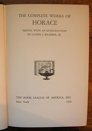 Seller image for The Complete Works of Horace. for sale by Monkey House Books