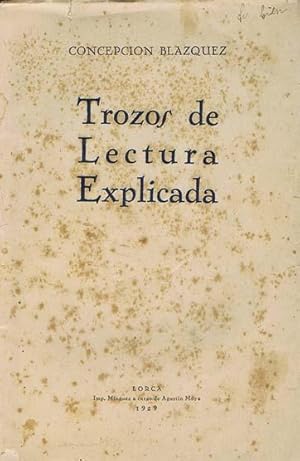 TROZOS DE LECTURA EXPLICADA