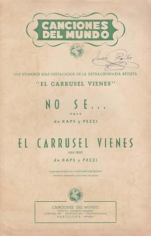 No se. (Vals) / El carrusel vienes (Fox trot)