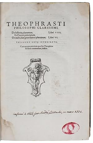 De Historia plantarum Libri VIII, Et Decimi principium De Causis, siute generatione plantarum, Li...