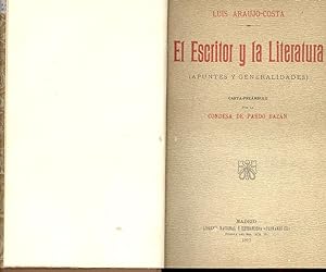 Imagen del vendedor de EL ESCRITOR Y LA LITERATURA (APUNTES Y GENERALIDADES) a la venta por Libreria 7 Soles