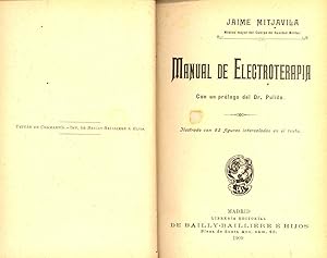Seller image for MANUEL DE ELECTROTERAPIA. PROLOGO DEL DR. PULIDO for sale by Libreria 7 Soles