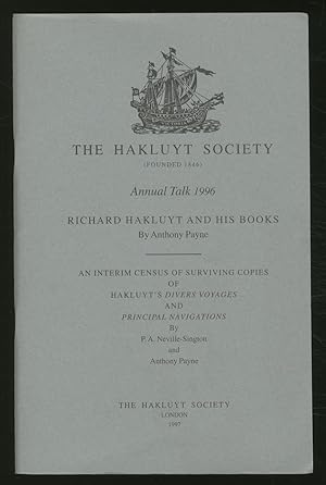 Bild des Verkufers fr The Hakluyt Society: Annual Talk 1996: Richard Hakluyt and His Books zum Verkauf von Between the Covers-Rare Books, Inc. ABAA