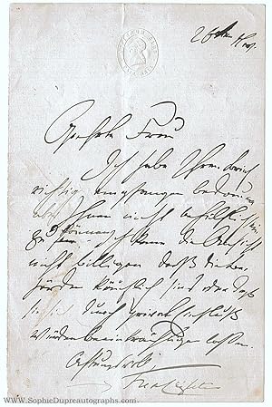 Autograph letter in German with translation, signed, to an unnamed lady, (Frederic, 1830-1896, P....