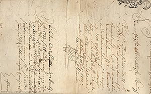 Bild des Verkufers fr Document signed, in Swedish with translation, (Nicodemus the younger, 1654-1728, Swedish Architect and Royal Councillor) zum Verkauf von Sophie Dupre  ABA ILAB PADA