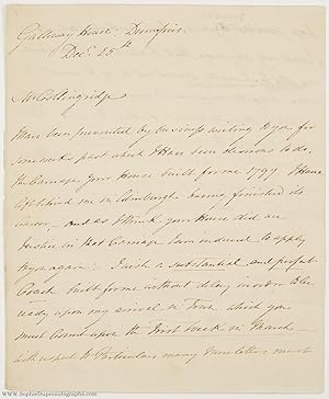 Autograph Letter Signed to Mr Collingridge, (George Stewart, 1768-1834, 8th Earl, Admiral)