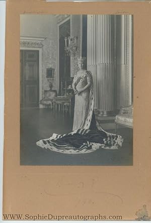 Photo by Hay Wrightson, signed and dated, (of Teck, 1867-1953, Queen of George V)