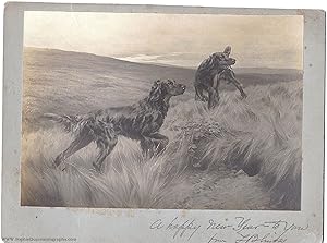 Photo of one of his pictures signed and inscribed beneath (Thomas, 1860-1912, Artist, specialisin...