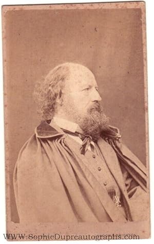 Unsigned carte de visite photo by Mayall, (Alfred, Lord, 1809-1892, Poet Laureate)]