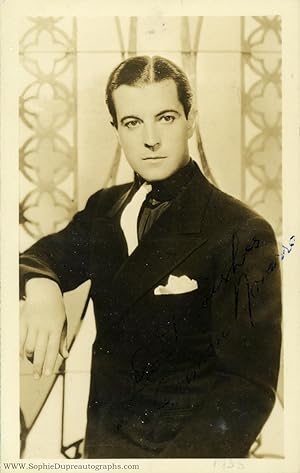 Vintage postcard photo signed (Ramón, 1899-1968, born at Durango, Mexico, stage name of Ramon Gil...