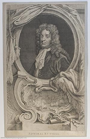 Portrait engraved by S. Boyce, (Edward Russell, 1652-1727, Admiral, victor of La Hougue, 1st Earl)