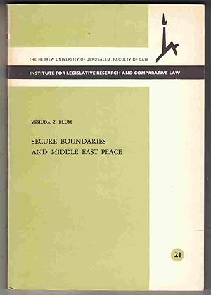 Seller image for Secure Boundaries and Middle East Peace for sale by Riverwash Books (IOBA)