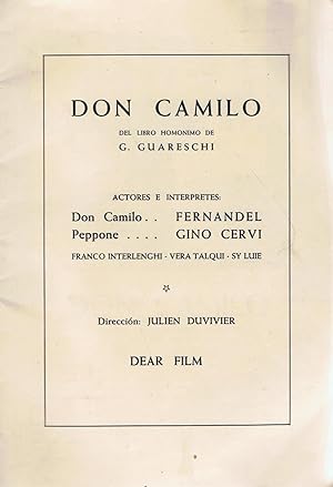 Seller image for DON CAMILO. Novela Cinematogrfica completa for sale by Librera Torren de Rueda