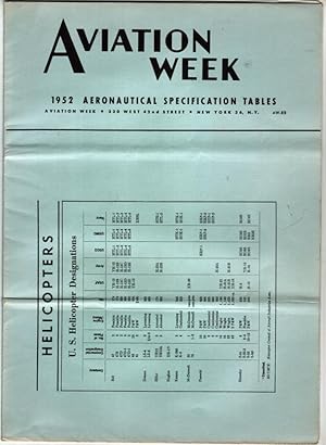 Aviation Week Aeronautical Specification Tables (2; 1952 & 1953)