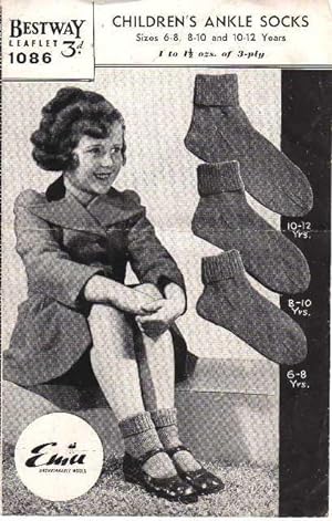 Children's Ankle Socks ( Bestway Knitting Pattern 1086 )