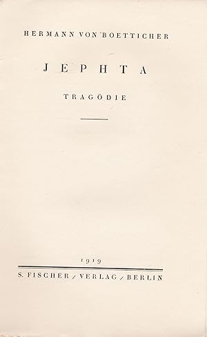 Seller image for Jephta. Tragdie. for sale by Antiquariat Immanuel, Einzelhandel