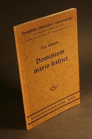 Bild des Verkufers fr Dominium maris baltici. zum Verkauf von Steven Wolfe Books