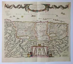 Bild des Verkufers fr Kolorierte Kupferstich-Landkarte von Frederic de Wit. Terra Sancta sive Promissionis, olim Palestina. zum Verkauf von Antiquariat Thomas Rezek