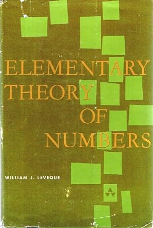 Bild des Verkufers fr Elementary Theory of Numbers zum Verkauf von Round Table Books, LLC