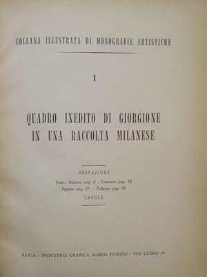 Quadro inedito di Giorgione in una raccolta milanese.