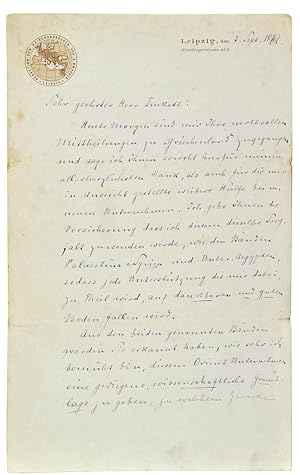 Bild des Verkufers fr Autograph Letter Signed to a Mr. Tuckett. zum Verkauf von Shapero Rare Books