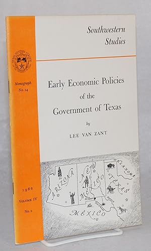 Seller image for Early economic policies of the government of Texas for sale by Bolerium Books Inc.