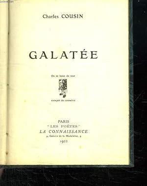 Bild des Verkufers fr GALATEE. zum Verkauf von Le-Livre