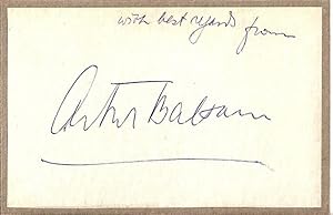 Autograph / signature of Artur Balsam the pianist and accompanist for Yehudi Menhuin.