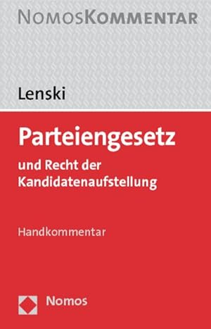 Imagen del vendedor de Parteiengesetz (PartG), Kommentar a la venta por BuchWeltWeit Ludwig Meier e.K.