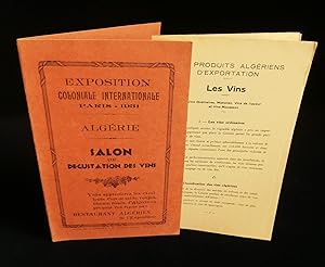 Seller image for EXPOSITION COLONIALE INTERNATIONALE, Paris 1931, ALGERIE : SALON DES VINS . for sale by Librairie Franck LAUNAI