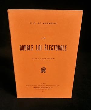 Immagine del venditore per LA DOUBLE LOI ELECTORALE. venduto da Librairie Franck LAUNAI
