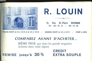 Seller image for CATALOGUE R. LOUIN. DOURDAN. ELECTROMENAGER. for sale by Le-Livre