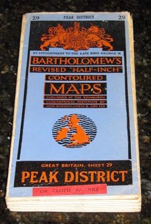 Bartholomew's Revised "Half-Inch" Contoured Maps - Great Britain, Sheet 29 - Peak District