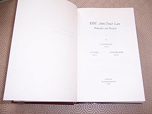 Image du vendeur pour EEC Anti-Trust Law : Principles and Practice mis en vente par HAWKMOOR BOOKS LTD