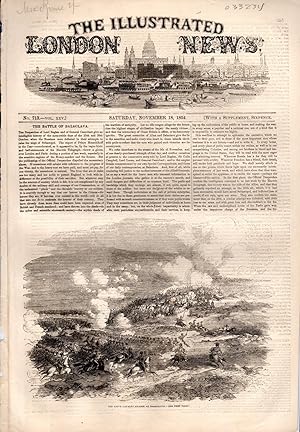 Seller image for PRINT: " The Battle of Calaclava". .story & engraving from the Illustated London News, November 18, 1854 for sale by Dorley House Books, Inc.