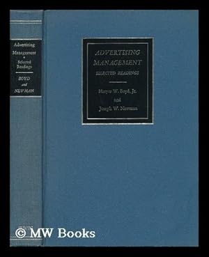 Immagine del venditore per Advertising Management : Selected Readings / Edited by Harper W. Boyd Jr. [And] Joseph W. Newman venduto da MW Books Ltd.