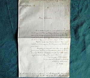 Lettre Autographe militaire signée de Joly au général D'Arbouville - 1850.