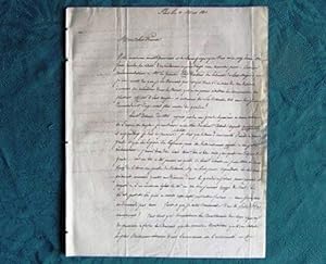 Lettre Autographe militaire signée de Gourgues - 1831.