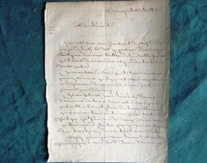 Lettre Autographe militaire signée de Jacobi au général Janin vers 1830.