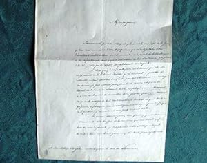 Lettre Autographe militaire signée de Gondrecourt - 1847.