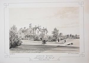 Fine Original Antique Lithograph Illustrating Howick House in Lancashire, The Seat of Thomas Norr...