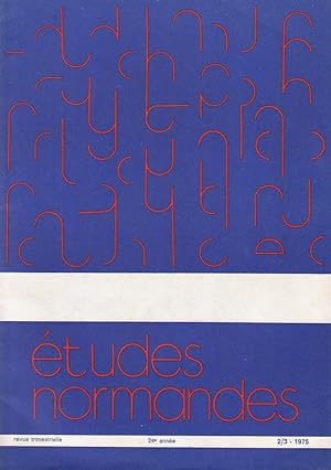 Revue "Etudes Normandes", année 1975, n°2/3 : Evreux, Le Havre