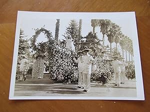 Original Photograph of Flower-covered Angelus Temple float, Tournament of Roses {Rose Parade], Ja...