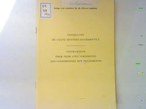 Bild des Verkufers fr Instructio de cultu mysterii eucharistici. / Instruktion ber Feier und Verehrung des Geheimnisses der Eucharistie. Beilage zum Amtsblatt fr die Dizese Augsburg; zum Verkauf von books4less (Versandantiquariat Petra Gros GmbH & Co. KG)