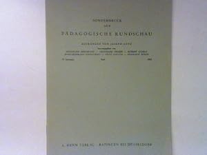 Seller image for Mglichkeiten und Grenzen exemplarischer Reprsentation. Sonderdruck aus : Pdagogische Rundschau 19.Jg, Heft 1965; for sale by books4less (Versandantiquariat Petra Gros GmbH & Co. KG)