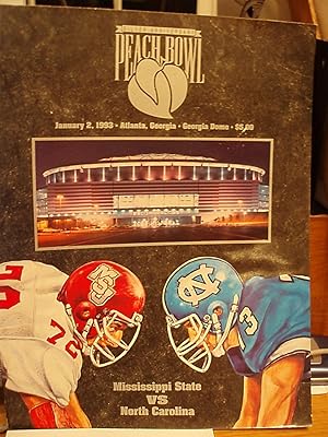 Seller image for Silver Anniversary Peach Bowl Program Mississippi State Vs North Carolina Jan. 2, 1993 for sale by Carol's Cache