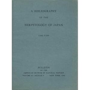 Seller image for A Bibliography of the Herpetology of Japan for sale by Buteo Books