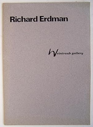 Image du vendeur pour Richard Erdman - Weintraub Gallery mis en vente par Martin Kaukas Books